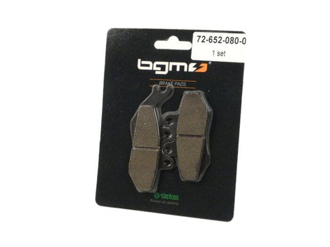 Brake pads -BGM 76.8x41.8/94.5x42mm- Gilera Runner 125-200 FX/FXR/VX/VXR with Grimeca brake caliper (9mm pin), APRILIA MX Supermotard 50cc 2002 (f), Pegaso 650cc 1994-1997 (f), RS Replica 50cc 1999 (f), RX 125cc 1995 (f), RX C, CD 125cc 1993-1994 (f), RX BGM ORIGINAL MOTOVEIKALS 21