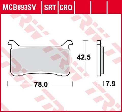 Brake Pads Carbon Track TRW TRW MOTOVEIKALS 21