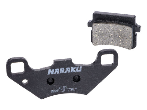 Brake pads organic for Peugeot XR7/ XP7 50 2T, Motorhispania 10 SM/ Enduro 50 2T, Gun R 50 2T/ 125 4T, TGB Blade 425/ 500/ 600/ 1000 NARAKU MOTOVEIKALS 21