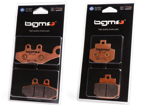 Brake pads set -BGM PRO Sintersport- Vespa GTS (front/rear, all models) - GTS300 HPE, Supertech, Supersport, Super Racing Sixties, Super Notte, Yacht Club, Touring, Super, GTV300 Sei Giorni, GT, GTL, GTS, 946, Gilera Runner VX/VXR 125-180-200, DNA125, DNA BGM PRO MOTOVEIKALS 21
