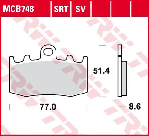 Brake Pads Sinter Track TRW TRW MOTOVEIKALS 21