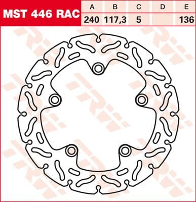 Brake Rotor Fix Rac L/R TRW TRW MOTOVEIKALS 21