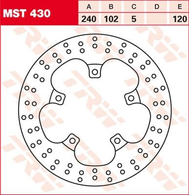 Brake Rotor Fix Round L/R TRW TRW MOTOVEIKALS 21