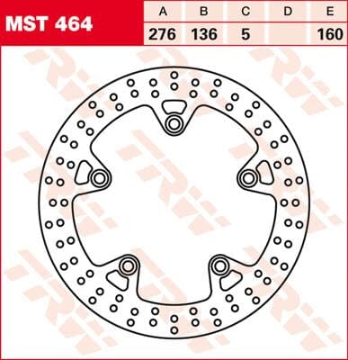 Brake Rotor Fix Round L/R TRW TRW MOTOVEIKALS 21