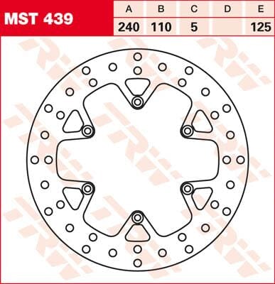Brake Rotor Fix Round L/R TRW TRW MOTOVEIKALS 21
