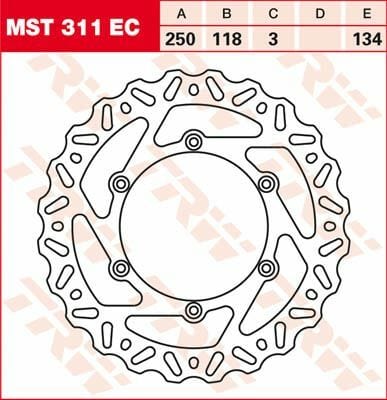 Brake Rotor Fix Wave L/R TRW TRW MOTOVEIKALS 21