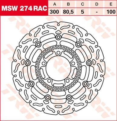 Brake Rotor Float Rac L/R TRW TRW MOTOVEIKALS 21