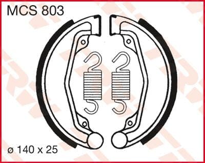 Brake Shoes Trw Mcs803 TRW TRW MOTOVEIKALS 21