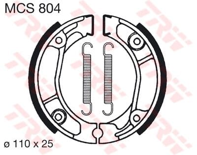 Brake Shoes Trw Mcs804 TRW TRW MOTOVEIKALS 21