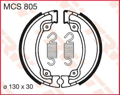 Brake Shoes Trw Mcs805 TRW TRW MOTOVEIKALS 21