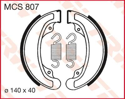 Brake Shoes Trw Mcs807 TRW TRW MOTOVEIKALS 21