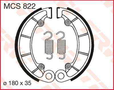 Brake Shoes Trw Mcs822 TRW TRW MOTOVEIKALS 21