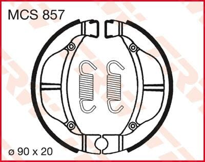 Brake Shoes Trw Mcs857 TRW TRW MOTOVEIKALS 21