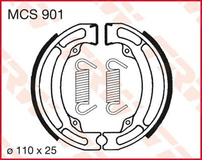 Brake Shoes Trw Mcs901 TRW TRW MOTOVEIKALS 21