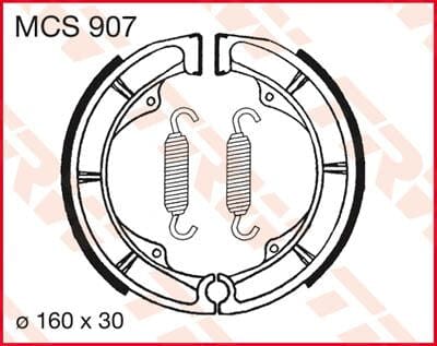 Brake Shoes Trw Mcs907 TRW TRW MOTOVEIKALS 21