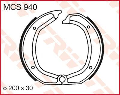Brake Shoes Trw Mcs940 TRW TRW MOTOVEIKALS 21