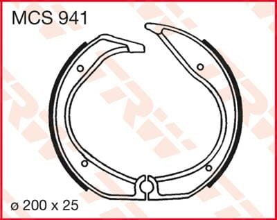 Brake Shoes Trw Mcs941 TRW TRW MOTOVEIKALS 21