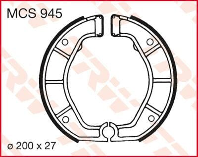 Brake Shoes Trw Mcs945 TRW TRW MOTOVEIKALS 21