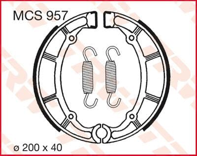 Brake Shoes Trw Mcs957 TRW TRW MOTOVEIKALS 21