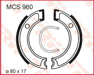 Brake Shoes Trw Mcs960 TRW TRW MOTOVEIKALS 21