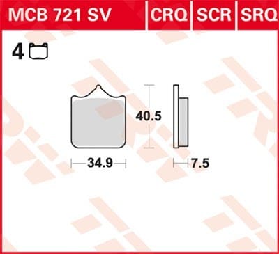 Bremžu kluči TRV MCB721SV TRW MOTOVEIKALS 21