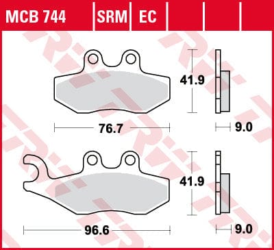 Bremžu kluči TRW MCB 744 TRW MOTOVEIKALS 21