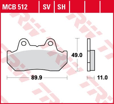 Bremžu kluči TRW MCB512 TRW MOTOVEIKALS 21