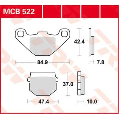 Bremžu kluči TRW MCB522 TRW MOTOVEIKALS 21