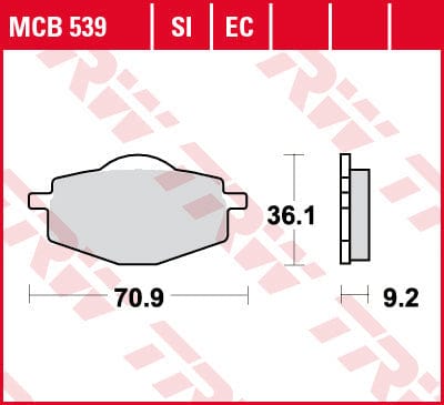 Bremžu kluči TRW MCB539 TRW MOTOVEIKALS 21