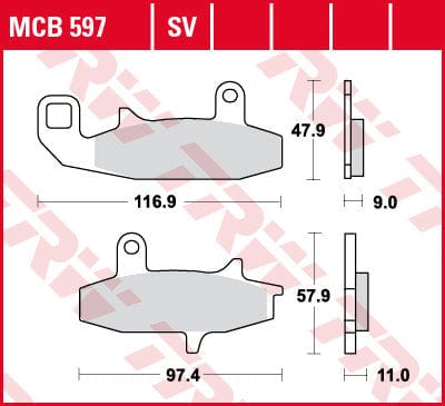 Bremžu kluči TRW MCB597 TRW MOTOVEIKALS 21
