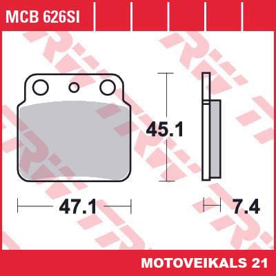 Bremžu kluči TRW MCB626SI TRW MOTOVEIKALS 21