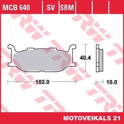 Bremžu kluči TRW MCB640 TRW MOTOVEIKALS 21