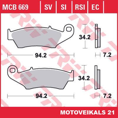 Bremžu kluči TRW MCB669SV TRW MOTOVEIKALS 21