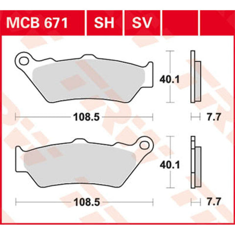 Bremžu kluči TRW MCB671SV TRW MOTOVEIKALS 21