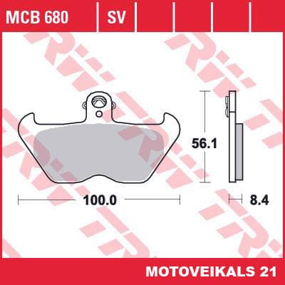 Bremžu kluči TRW MCB680 TRW MOTOVEIKALS 21