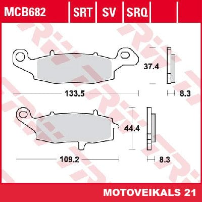 Bremžu kluči TRW MCB682 TRW MOTOVEIKALS 21