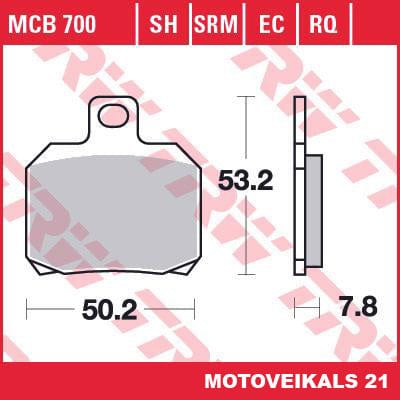 Bremžu kluči TRW MCB700 TRW MOTOVEIKALS 21