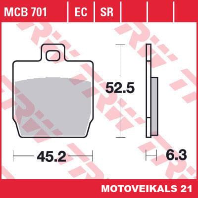 Bremžu kluči TRW MCB701 TRW MOTOVEIKALS 21
