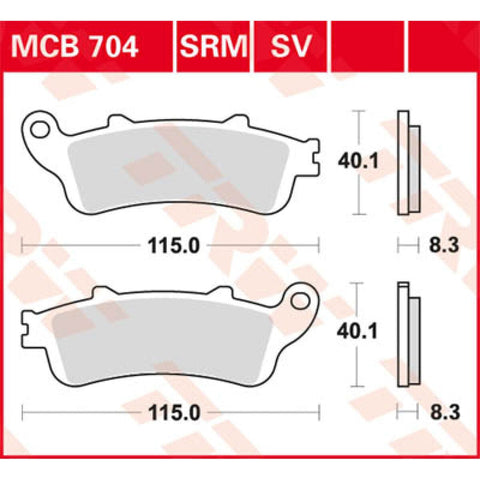 Bremžu kluči TRW MCB704 TRW MOTOVEIKALS 21