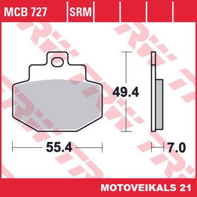Bremžu kluči TRW MCB727SRM TRW MOTOVEIKALS 21