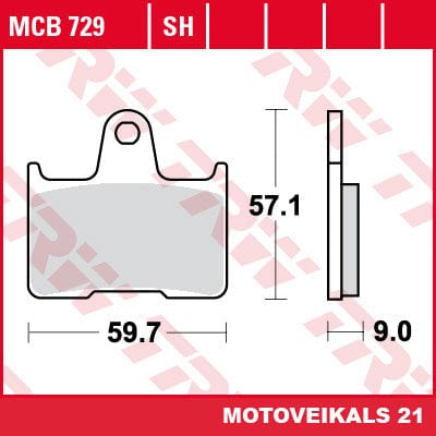 Bremžu kluči TRW MCB729 TRW MOTOVEIKALS 21