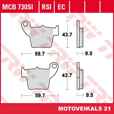 Bremžu kluči TRW MCB730EC TRW MOTOVEIKALS 21