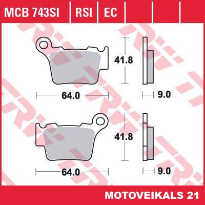 Bremžu kluči TRW MCB743EC TRW MOTOVEIKALS 21