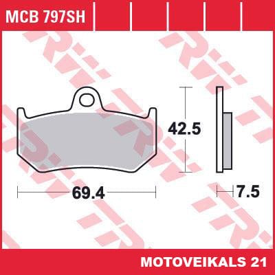 Bremžu kluči TRW MCB797SH TRW MOTOVEIKALS 21