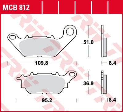 Bremžu kluči TRW MCB812 TRW MOTOVEIKALS 21