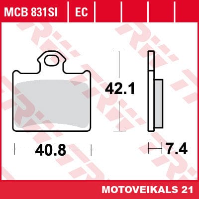 Bremžu kluči TRW MCB831SI TRW MOTOVEIKALS 21