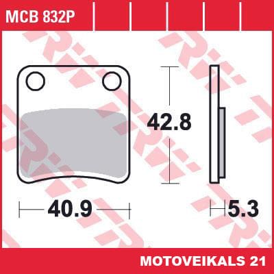 Bremžu kluči TRW MCB832P TRW MOTOVEIKALS 21