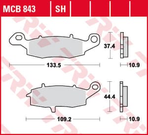Bremžu kluči TRW MCB843 TRW MOTOVEIKALS 21