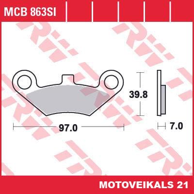 Bremžu kluči TRW MCB863SI TRW MOTOVEIKALS 21
