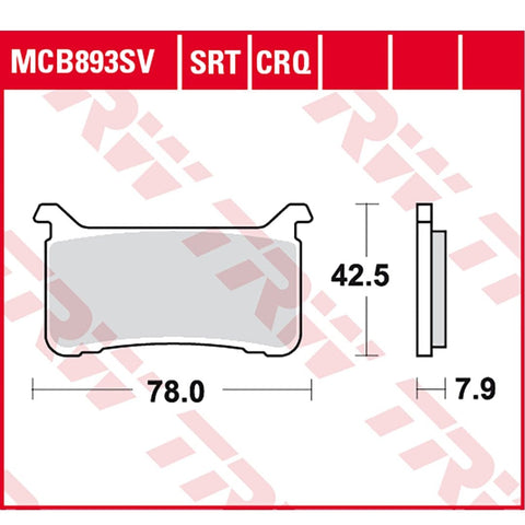 Bremžu kluči TRW MCB893SV TRW MOTOVEIKALS 21
